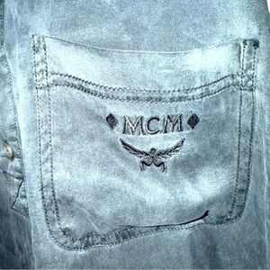 MCM Vintage Silk Polo Shirt with Shoulder Pads 80’s